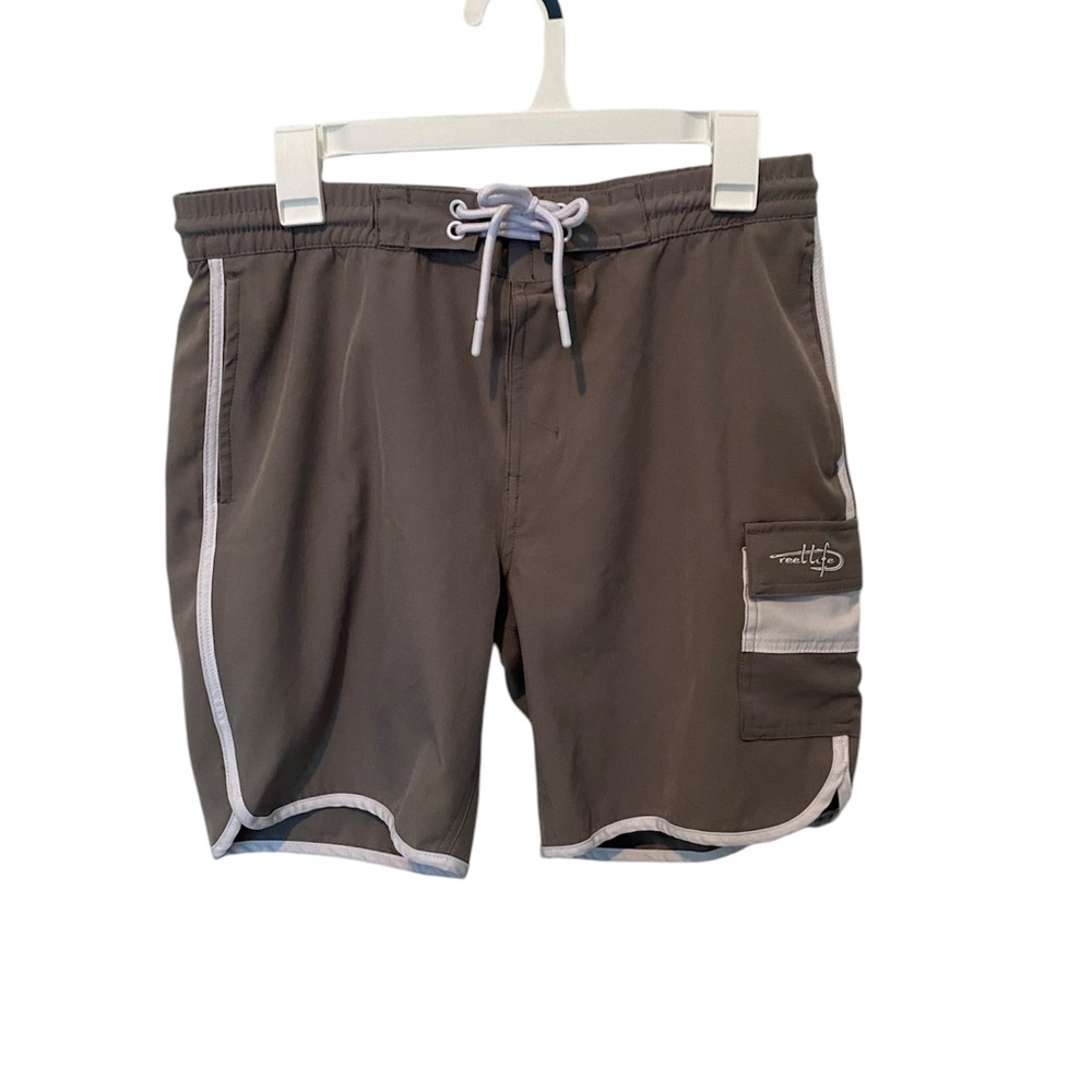 Reel Life Board Shorts Men’s Medium Gray